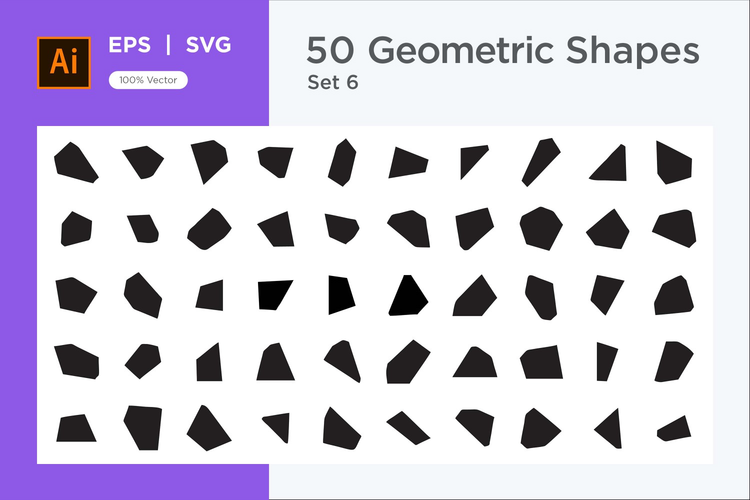 Abstract Geometric Shape set 50 V 6