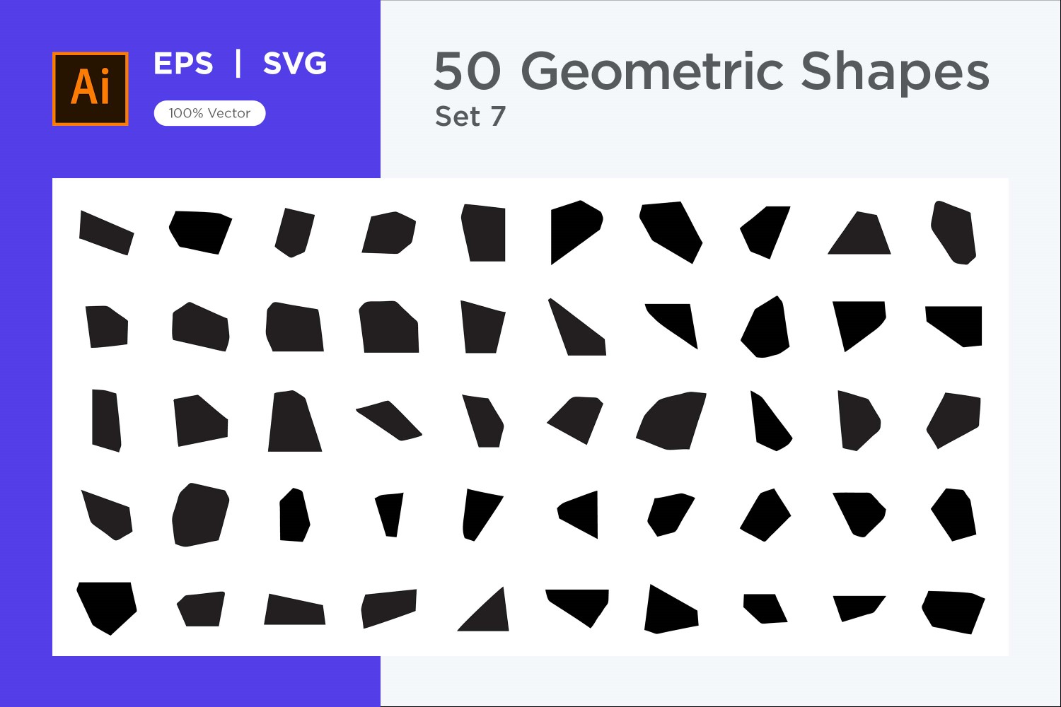 Abstract Geometric Shape set 50 V 7