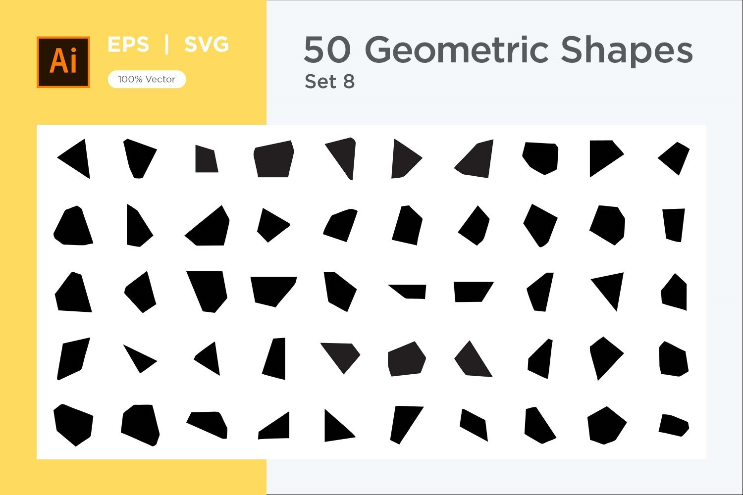 Abstract Geometric Shape set 50 V 8