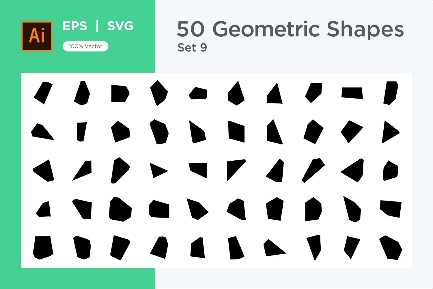 Abstract Geometric Shape set 50 V 9