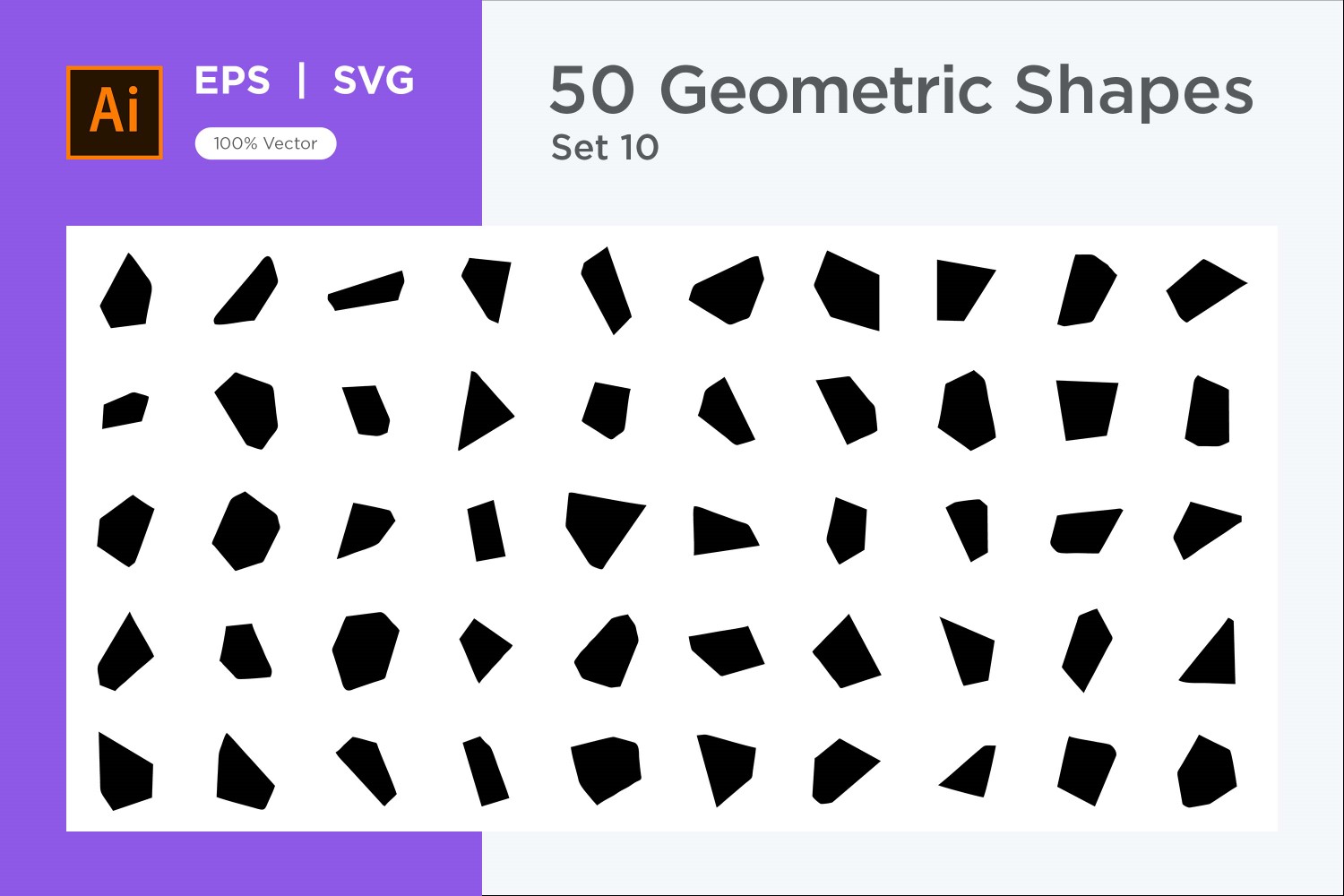 Abstract Geometric Shape set 50 V 10