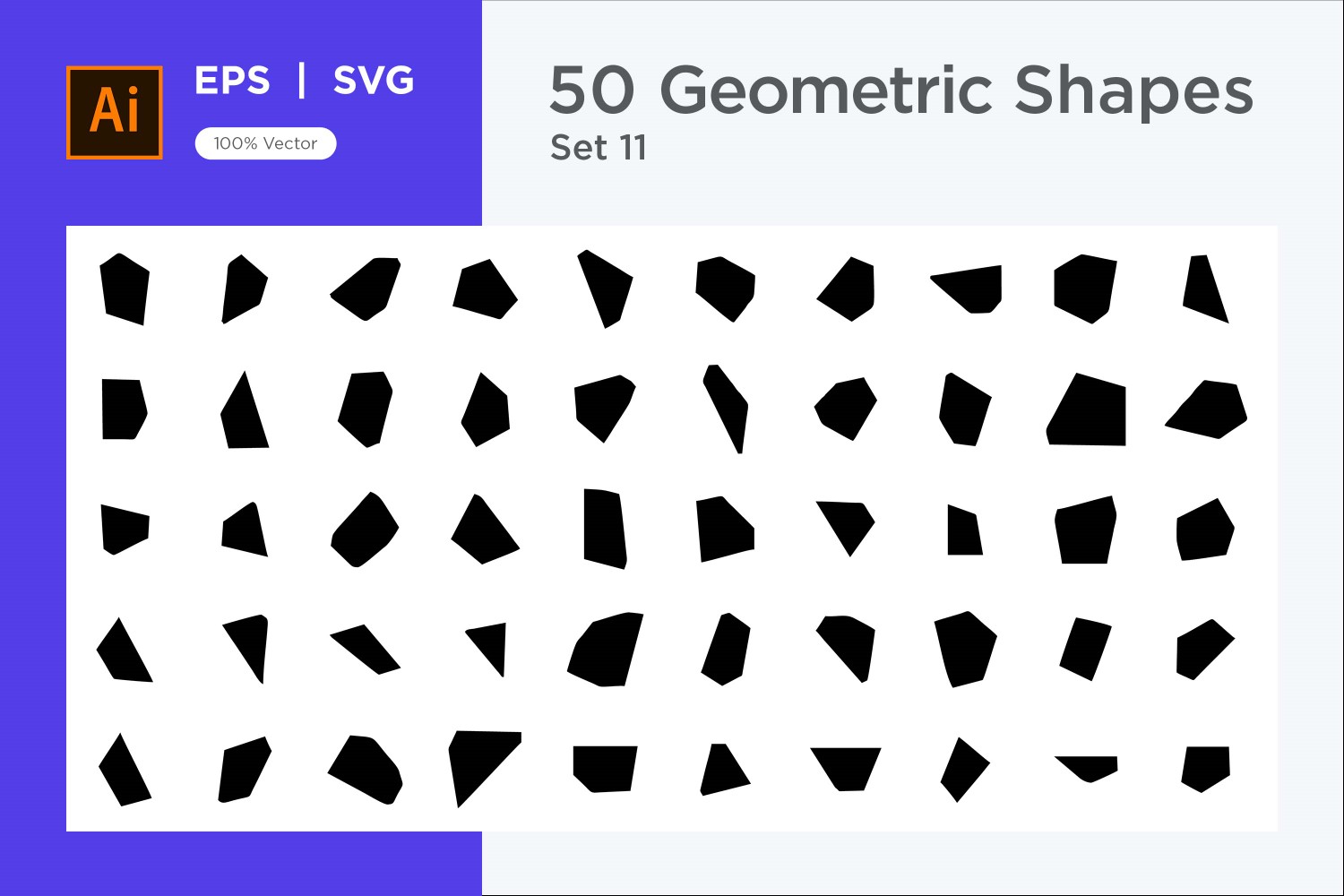 Abstract Geometric Shape set 50 V 11