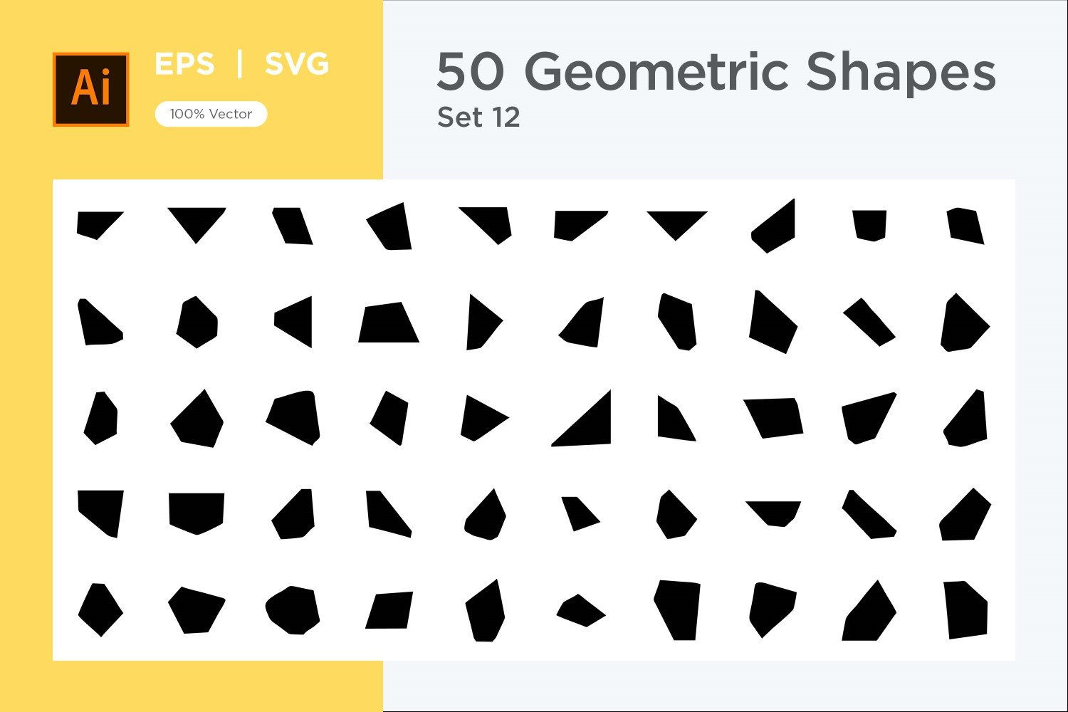 Abstract Geometric Shape set 50 V 12