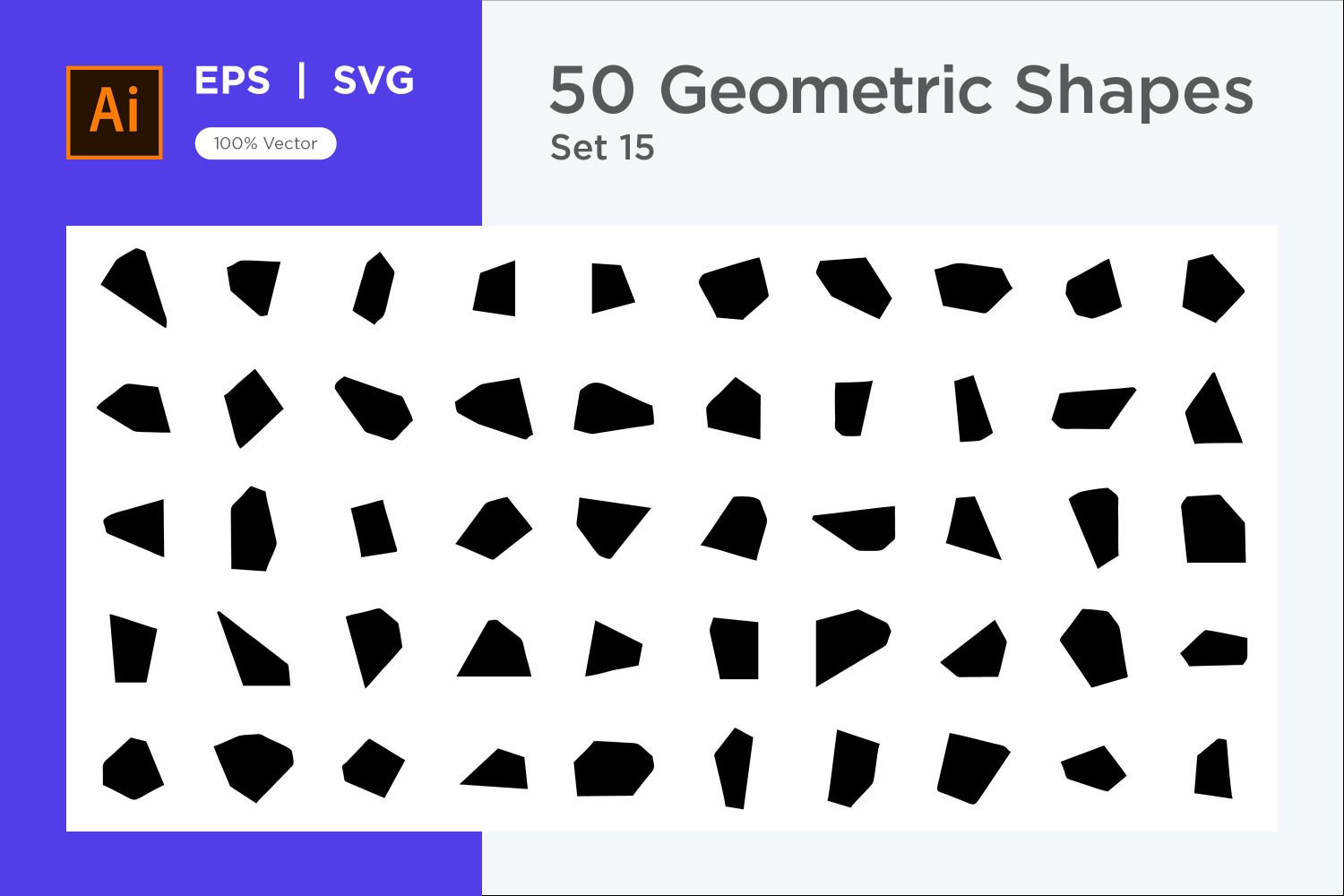 Abstract Geometric Shape set 50 V 15