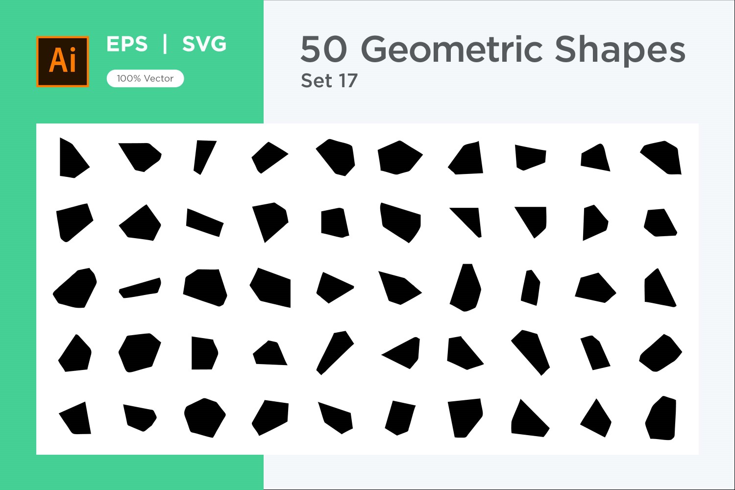 Abstract Geometric Shape set 50 V 17