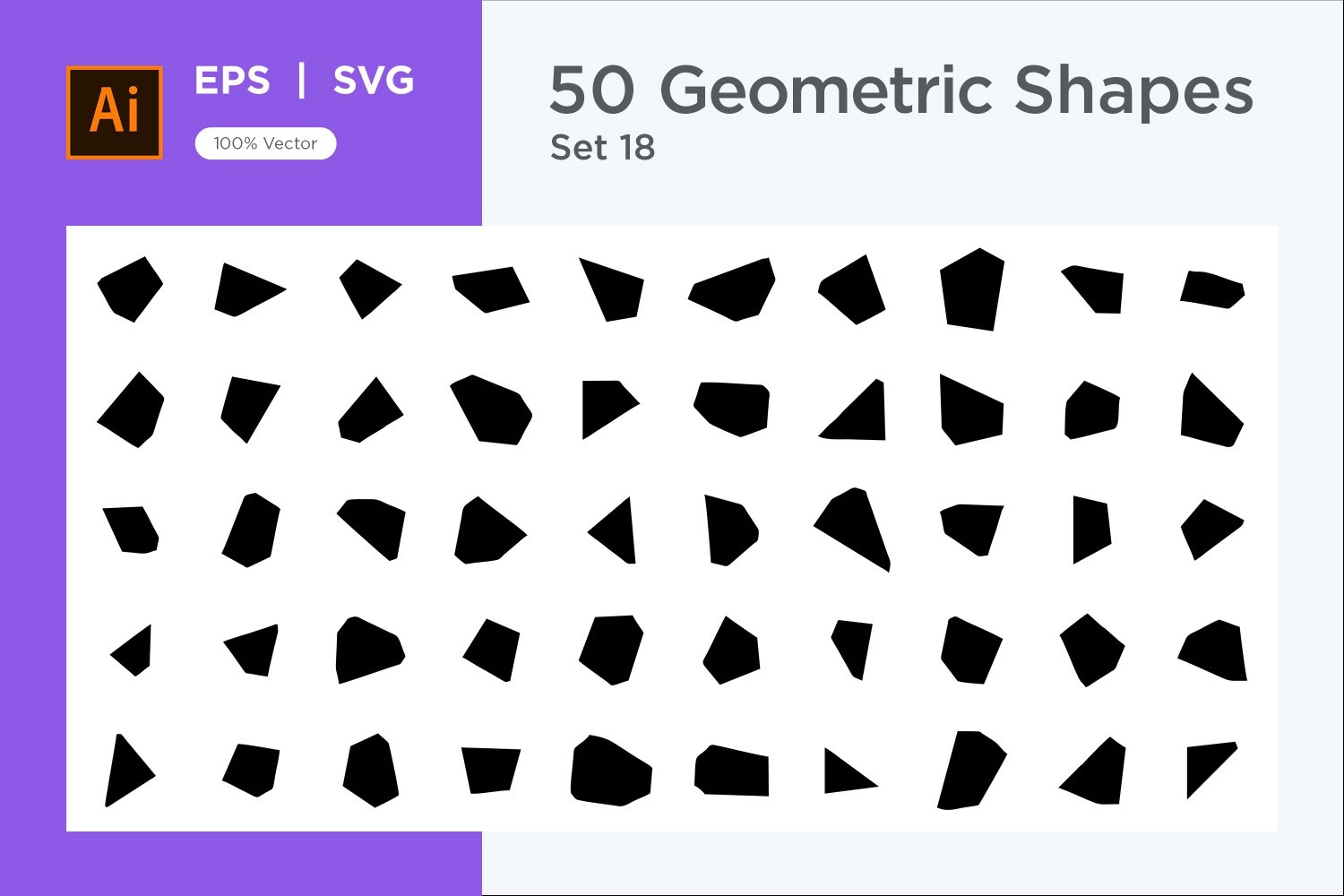 Abstract Geometric Shape set 50 V 18