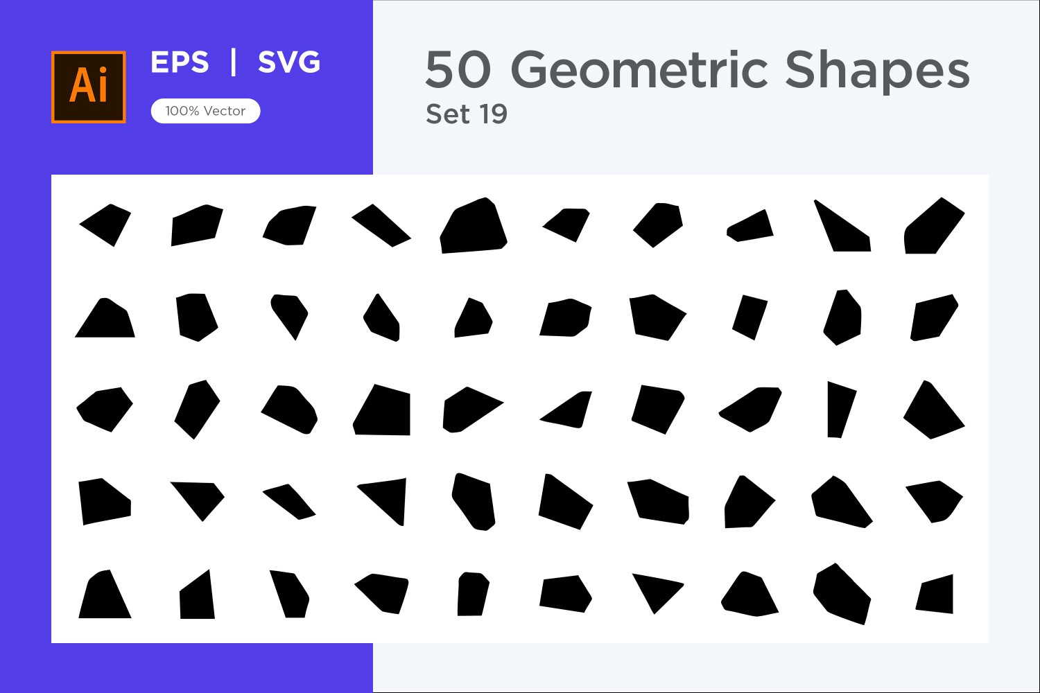 Abstract Geometric Shape set 50 V 19