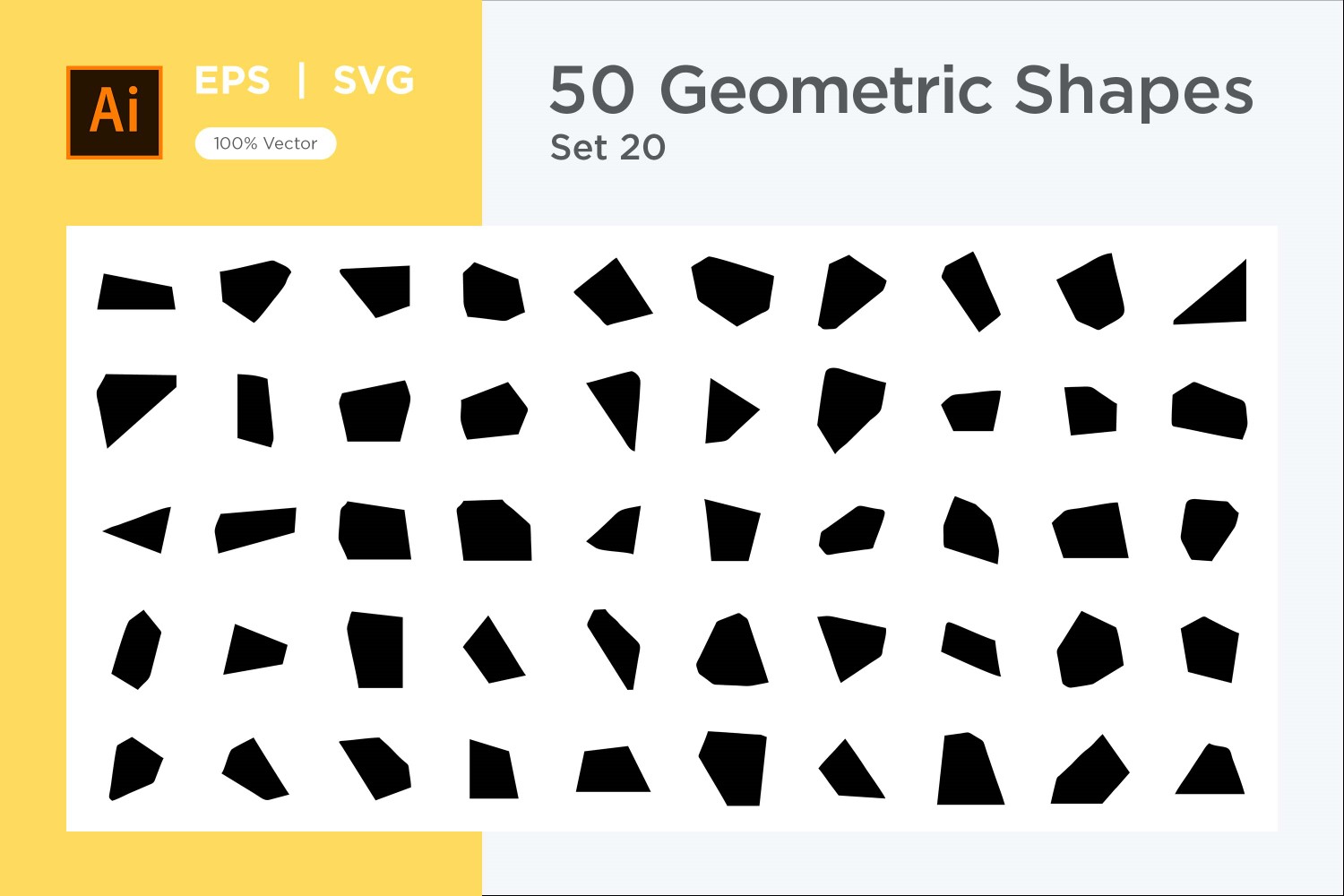 Abstract Geometric Shape set 50 V 20