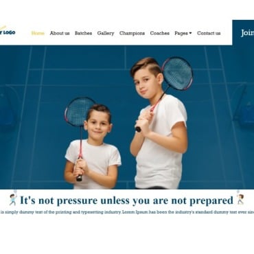 Club Badminton Responsive Website Templates 338659