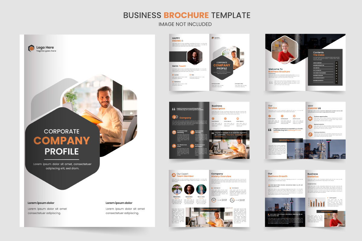 Brochure template  design and corporate company profile minimal brochure template design