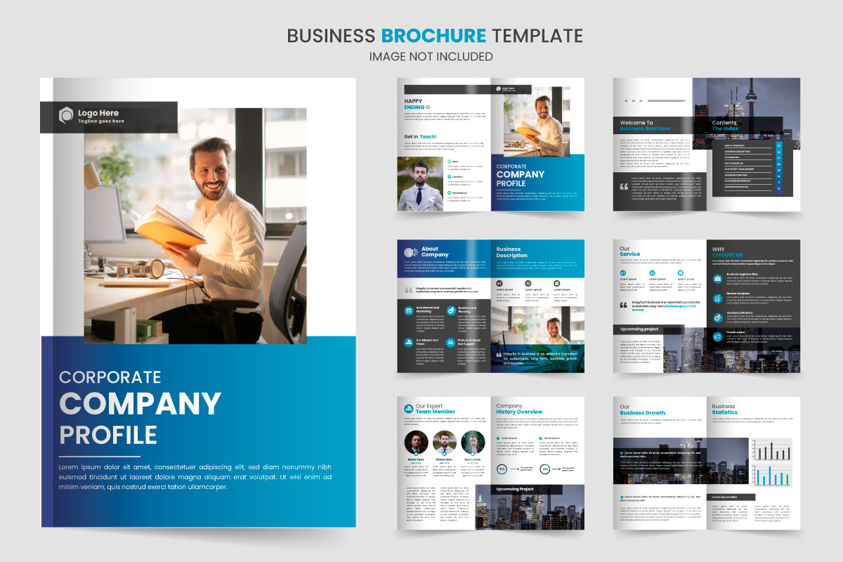 Brochure  layout design and corporate company profile minimal  brochure template