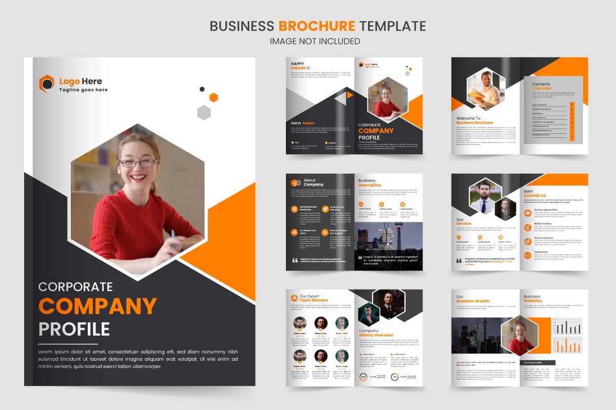 Brochure template layout design and corporate company profile minimal