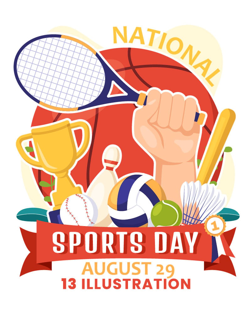 13 National Sports Day Illustration