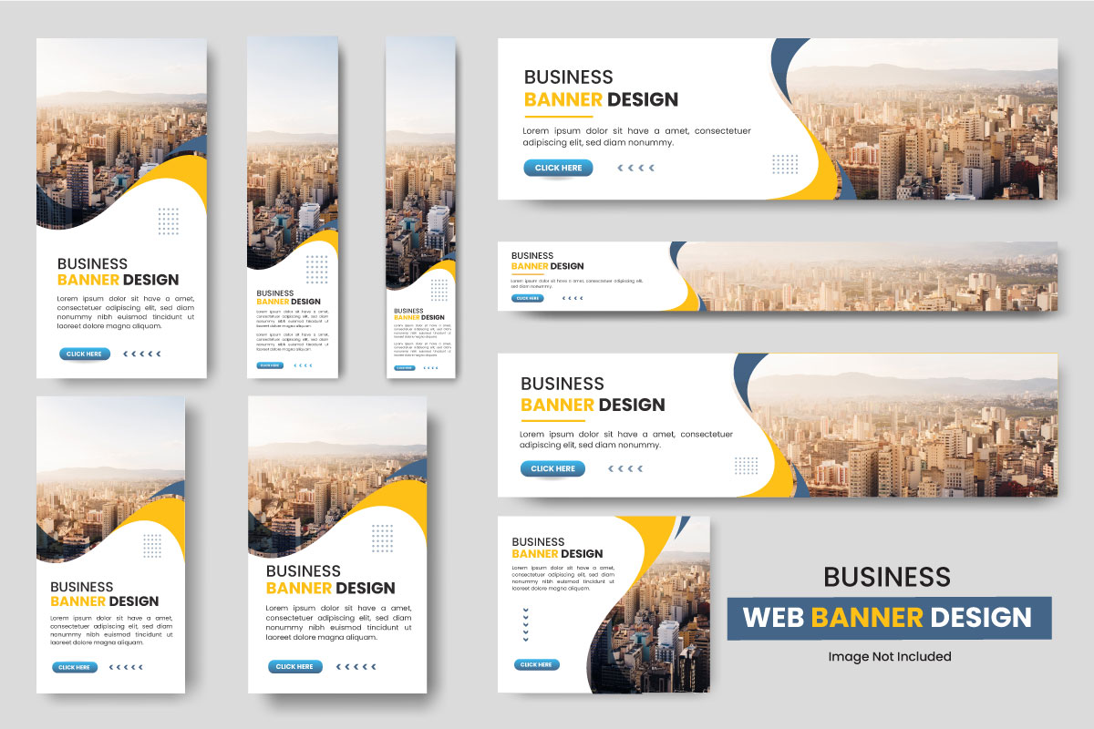 Web banner template Set, Horizontal header web banner, cover header background