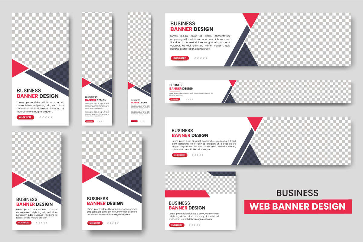 Web banner template Set, Horizontal header web banner, cover header background   design concept