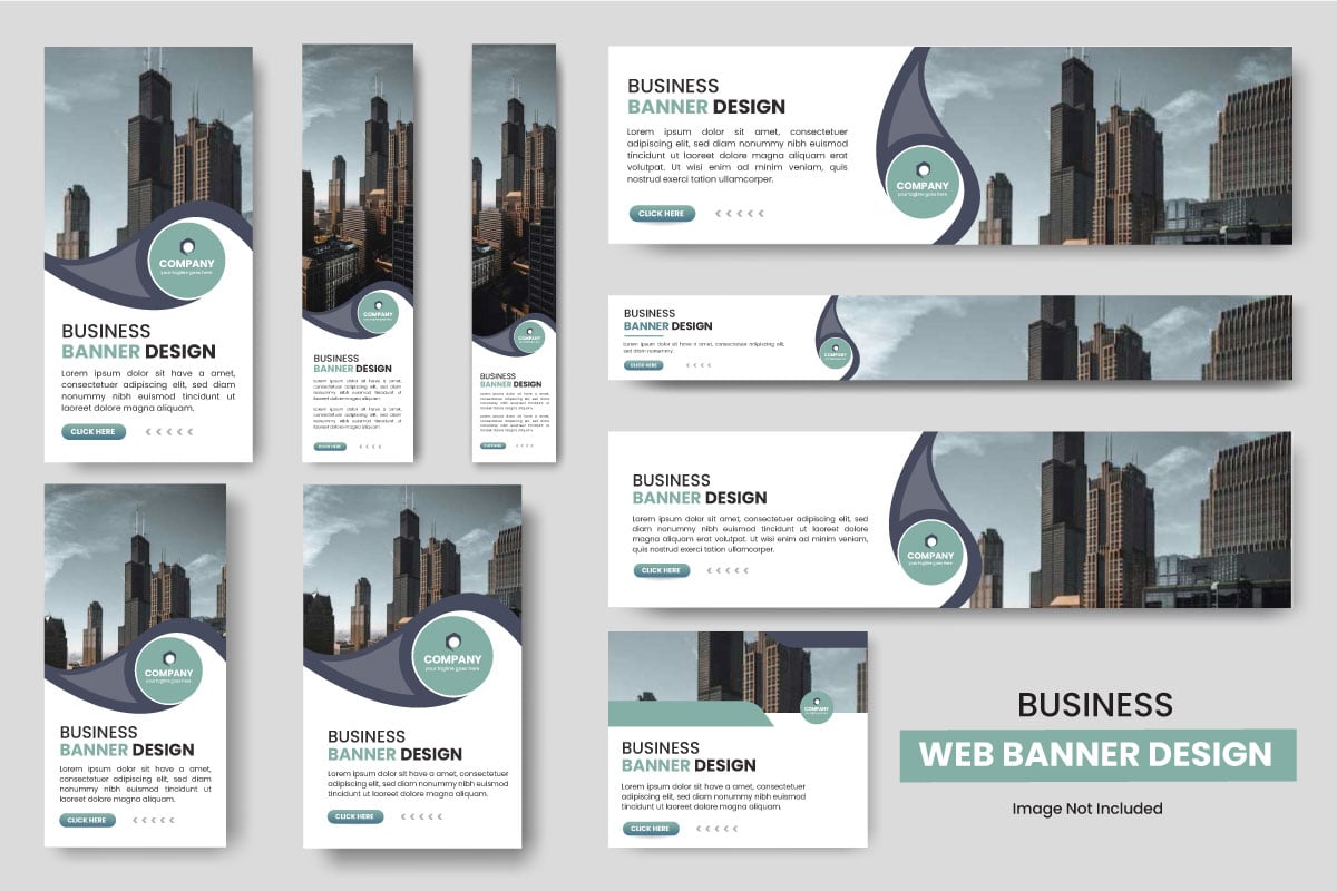 Web banner template Set, Horizontal header web banner, header background  website design idea