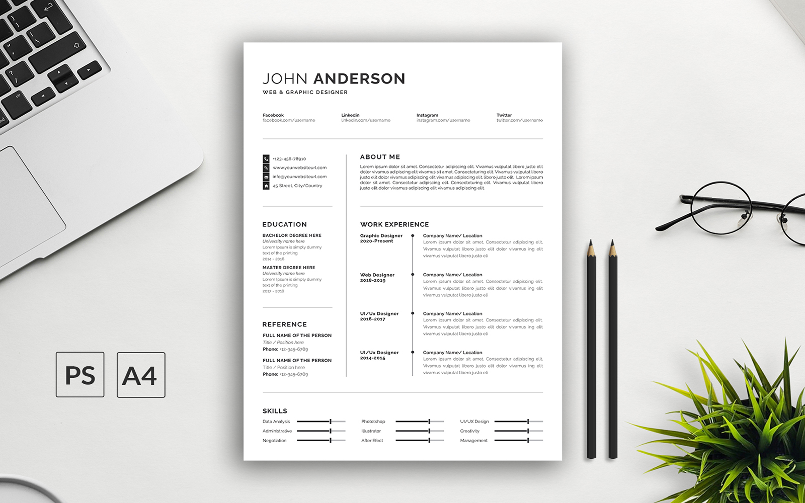 Resume Template of John Anderson