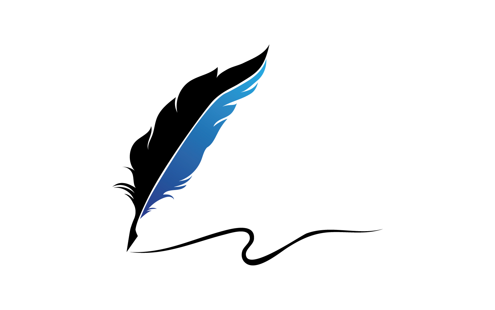 Feather pen write sign logo lawyer v1