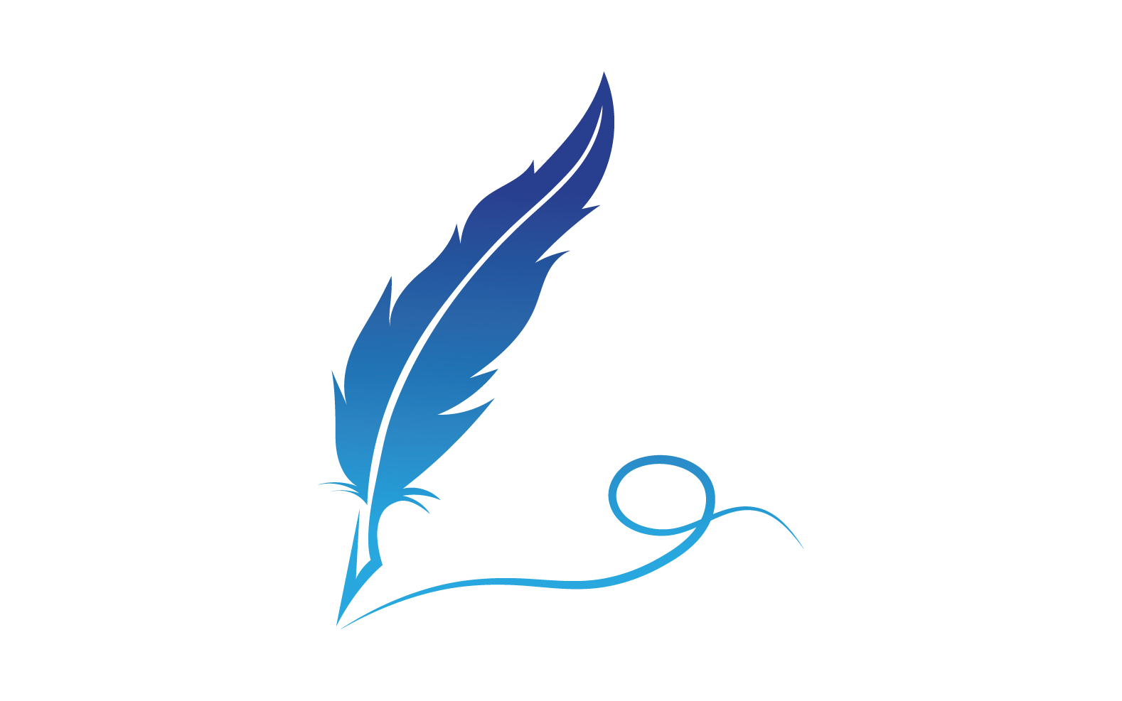 Feather pen write sign logo lawyer v2