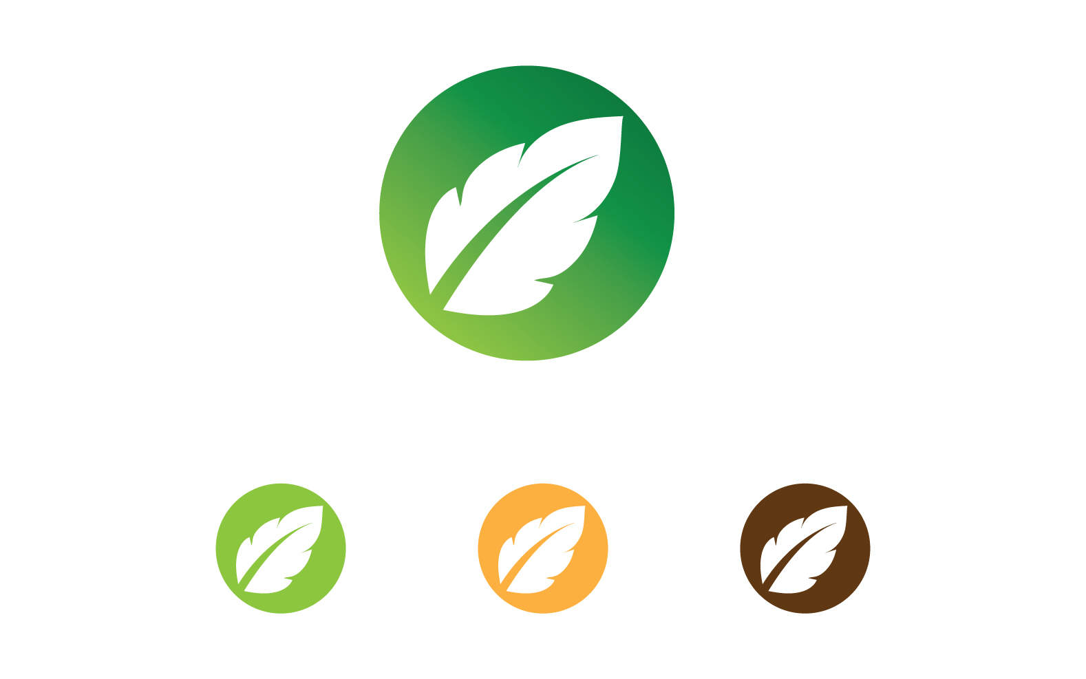Eco green leaf nature fresh tree element logo v18