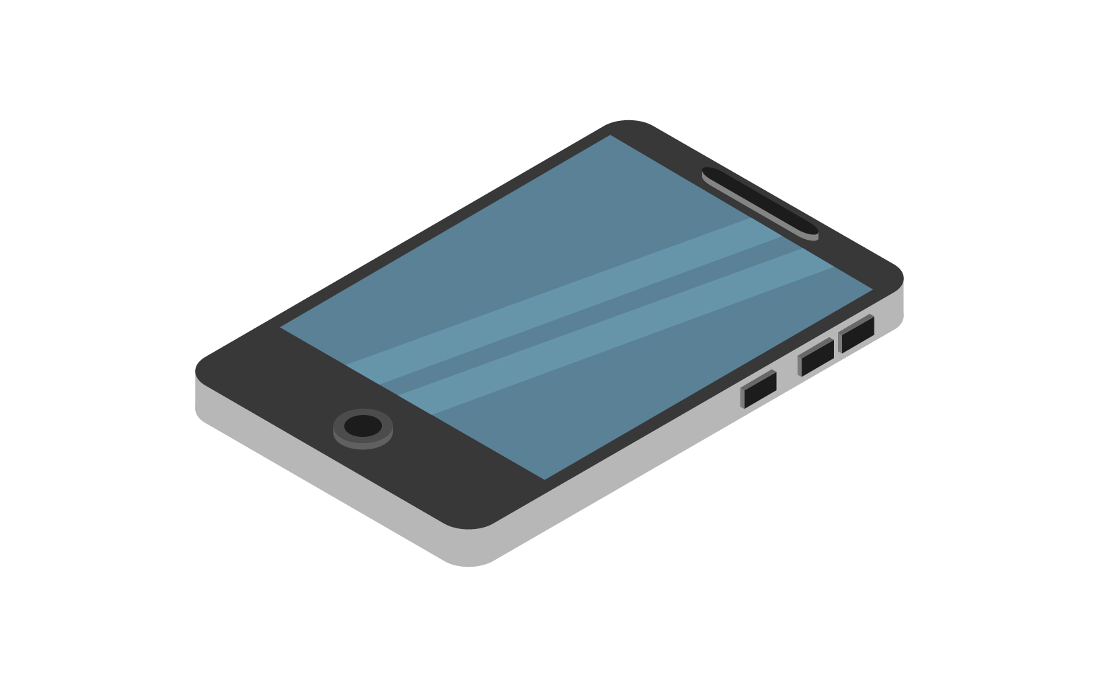 Isometric smartphone in vector on background