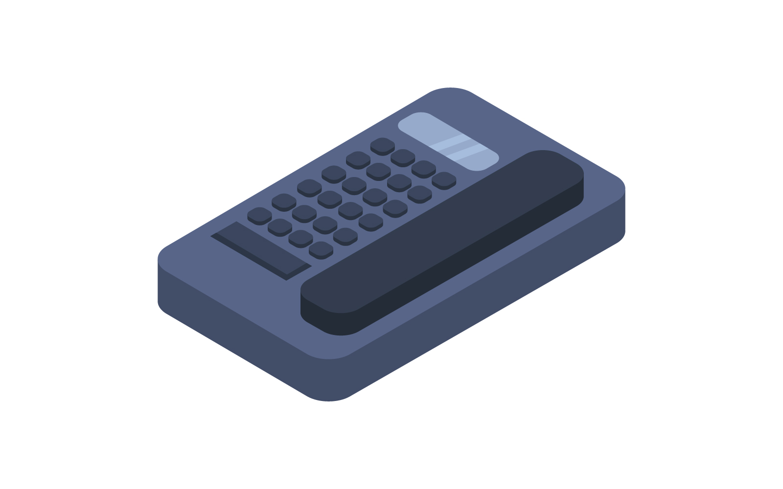 Isometric telephone illustrated in vector on background