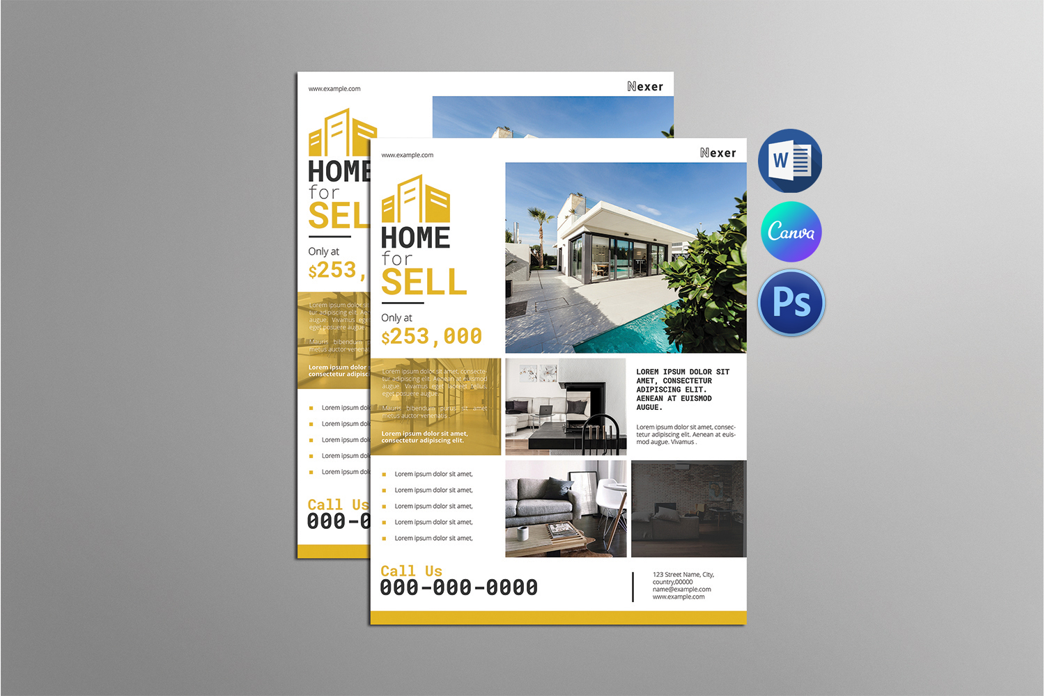 Printable Real Estate Company Flye Template.