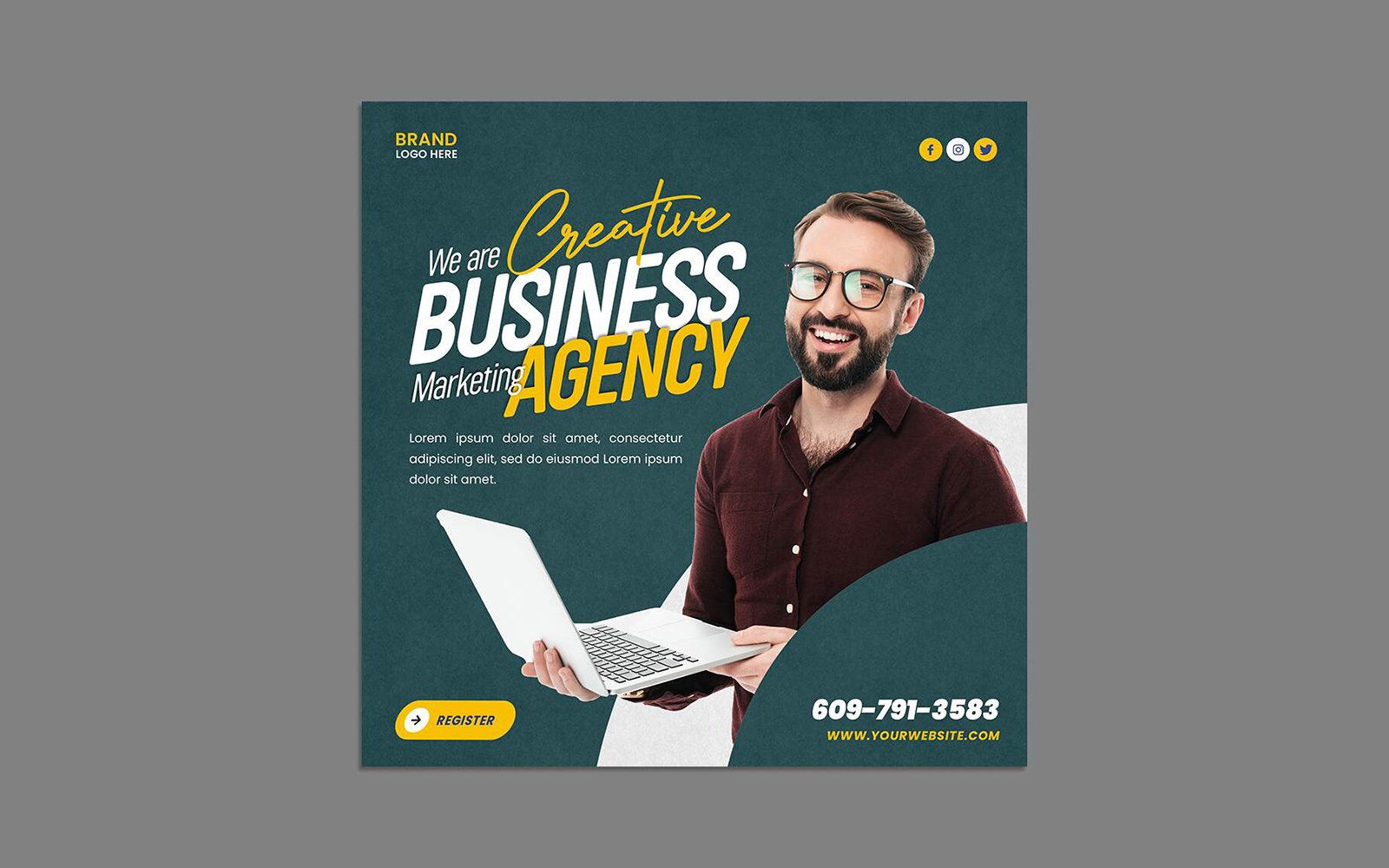 Digital Marketing Agency Instagram Commercial Post Template