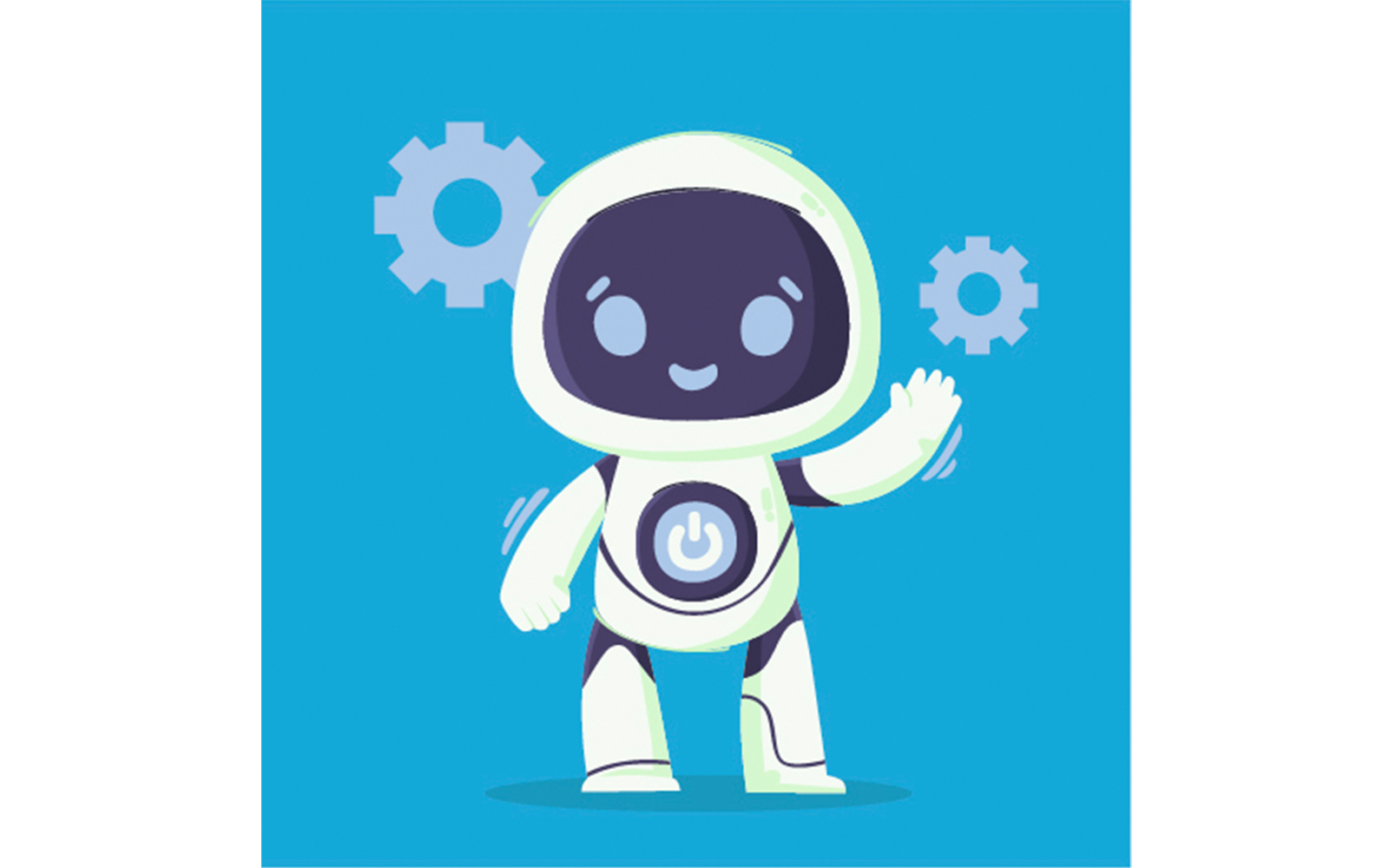 Cute Robot Icon Illustration