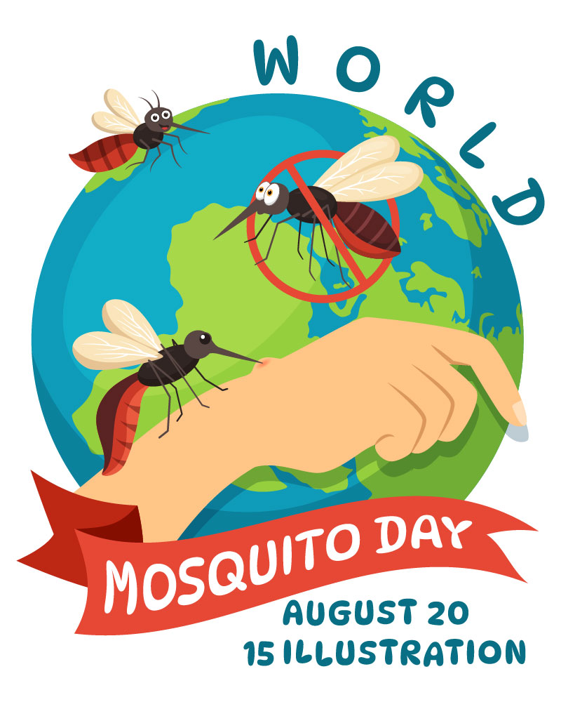 15 World Mosquito Day Illustration