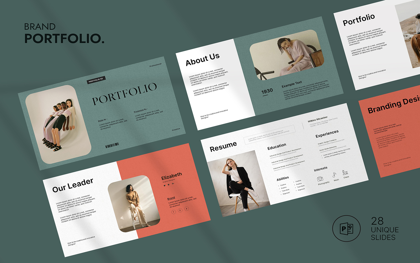 The Portfolio Presentation Template Layout