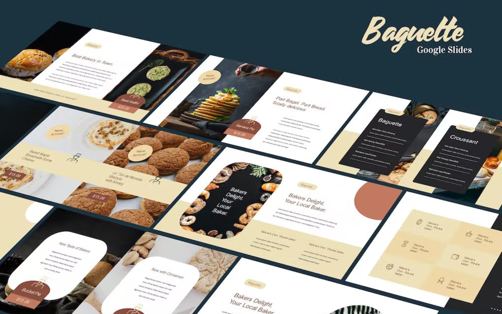 Baguette - Food Business Google Slides Template