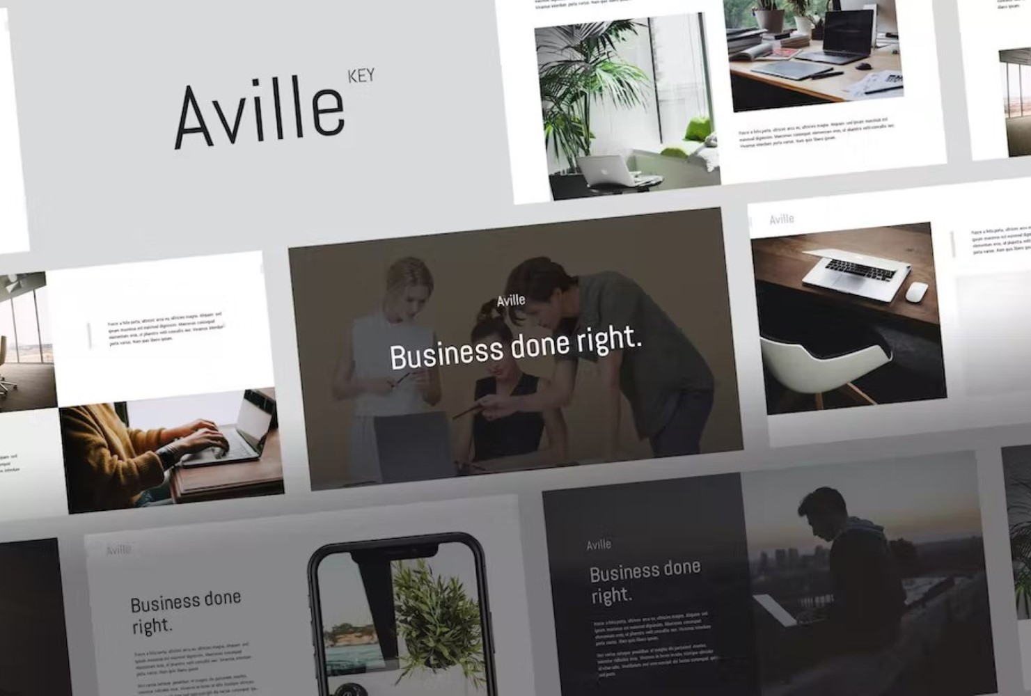 AVILLE - Minimal Keynote Template