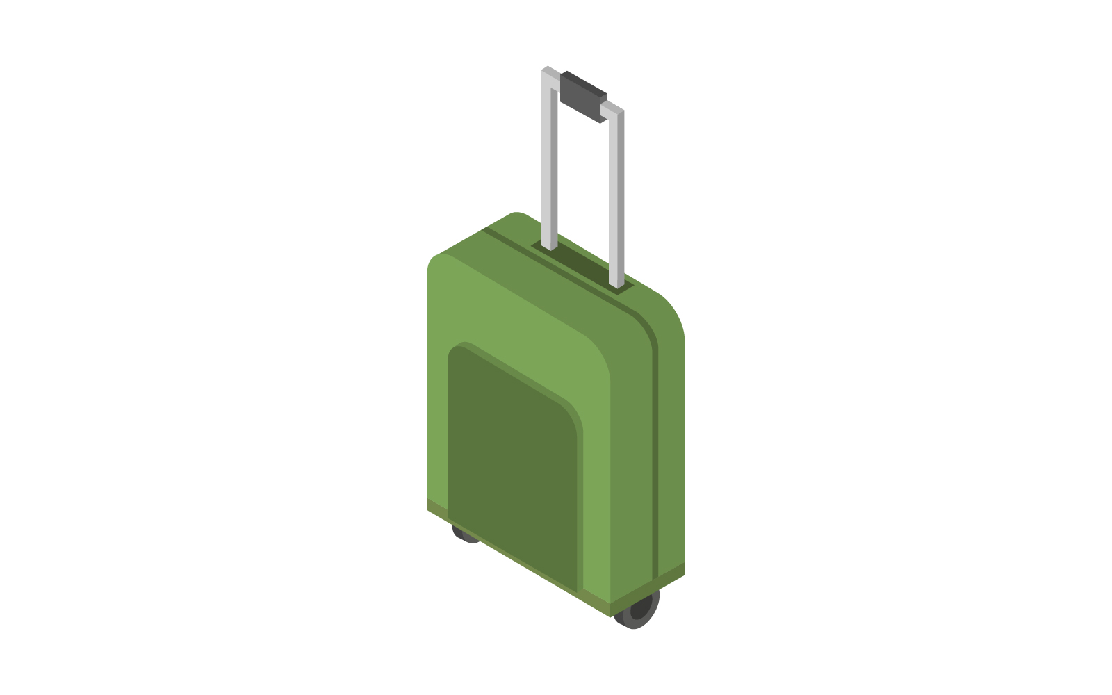 Travel suitcase illustrated on a white background