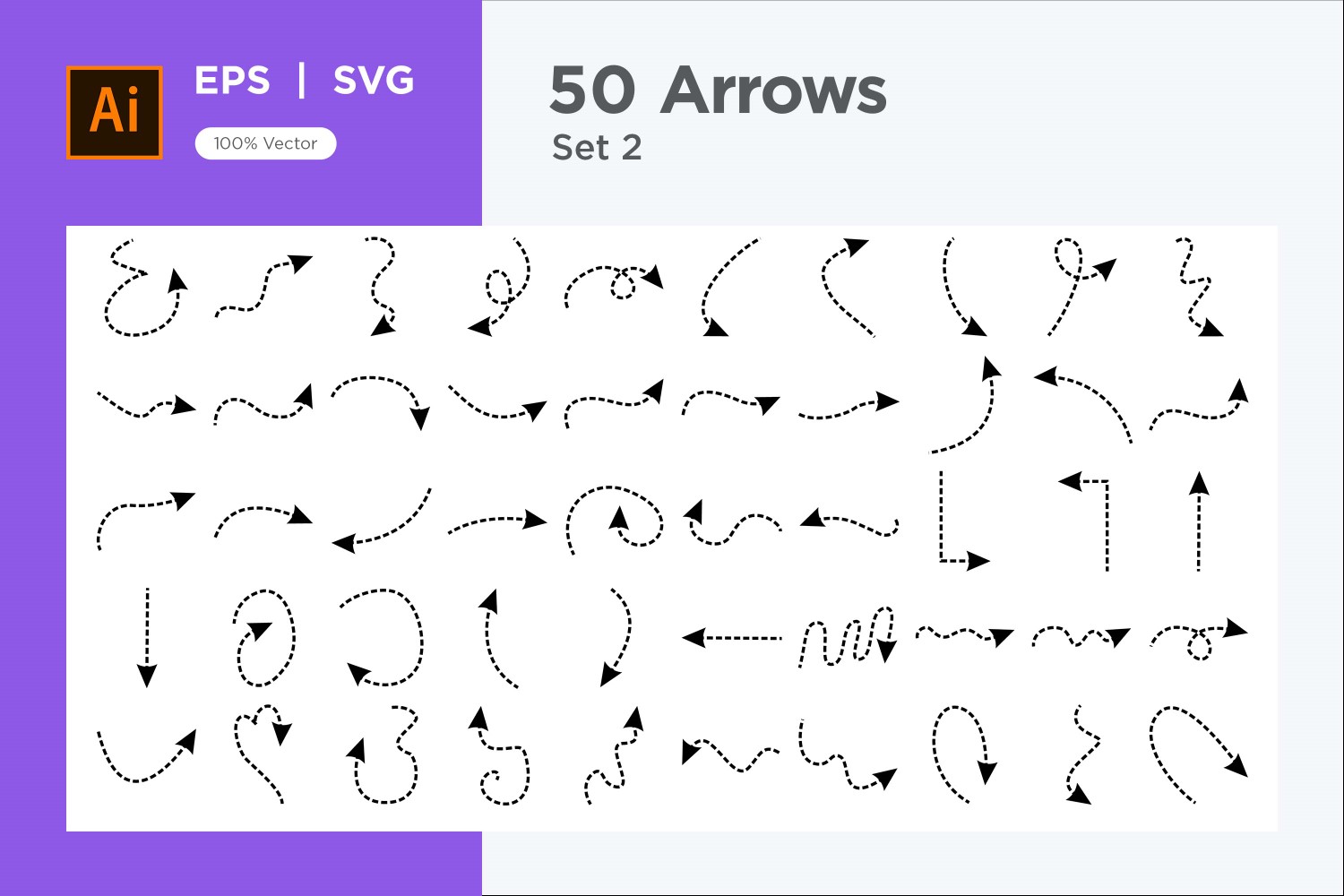 Hand Drawn Abstract Arrow Design Set 50 V 2 sec 6