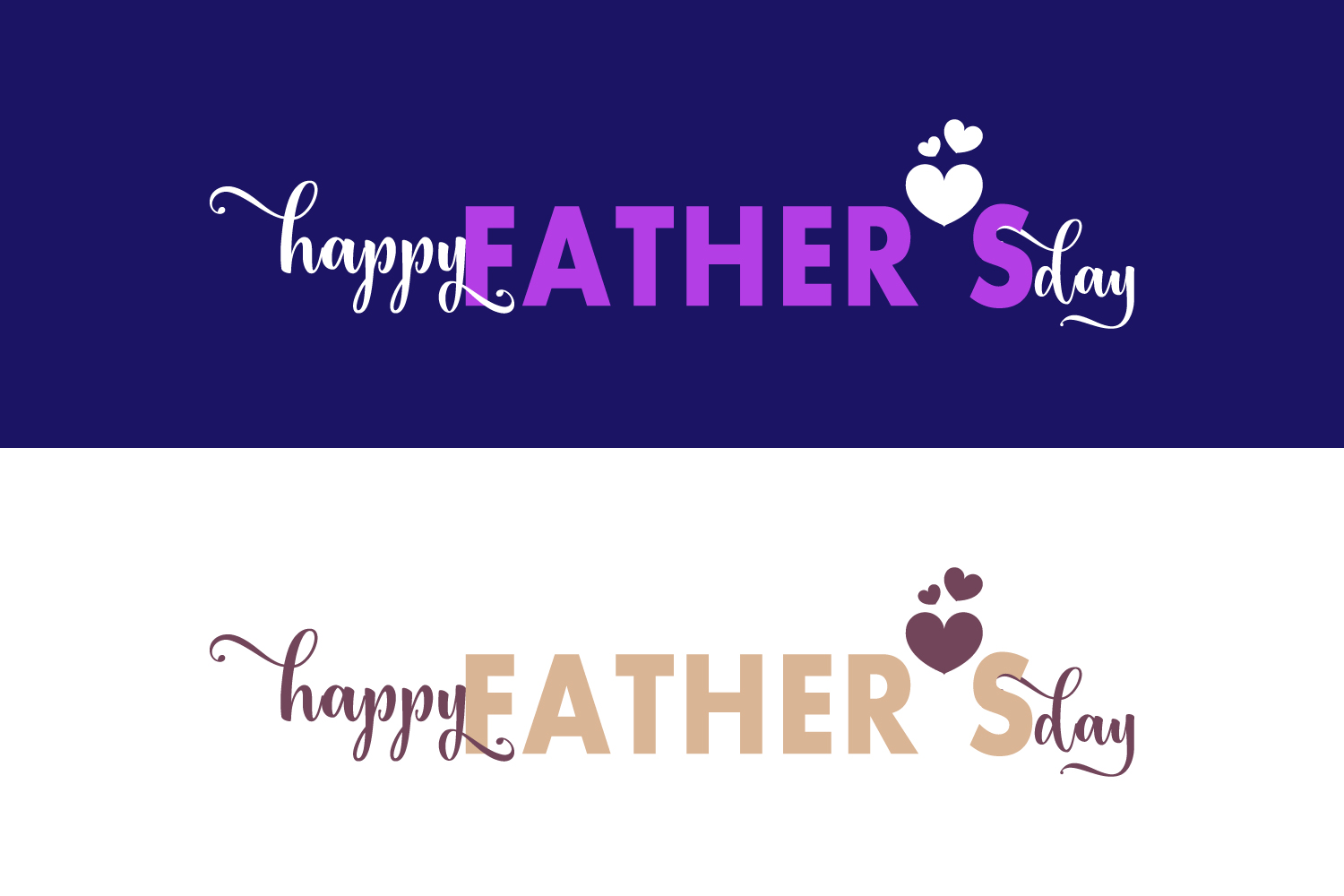 Happy Father's day design set