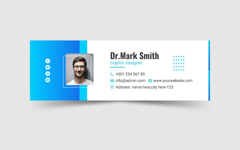 Email signature design template.