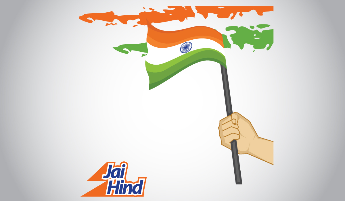 Jai Hind Indian Flag Background Template
