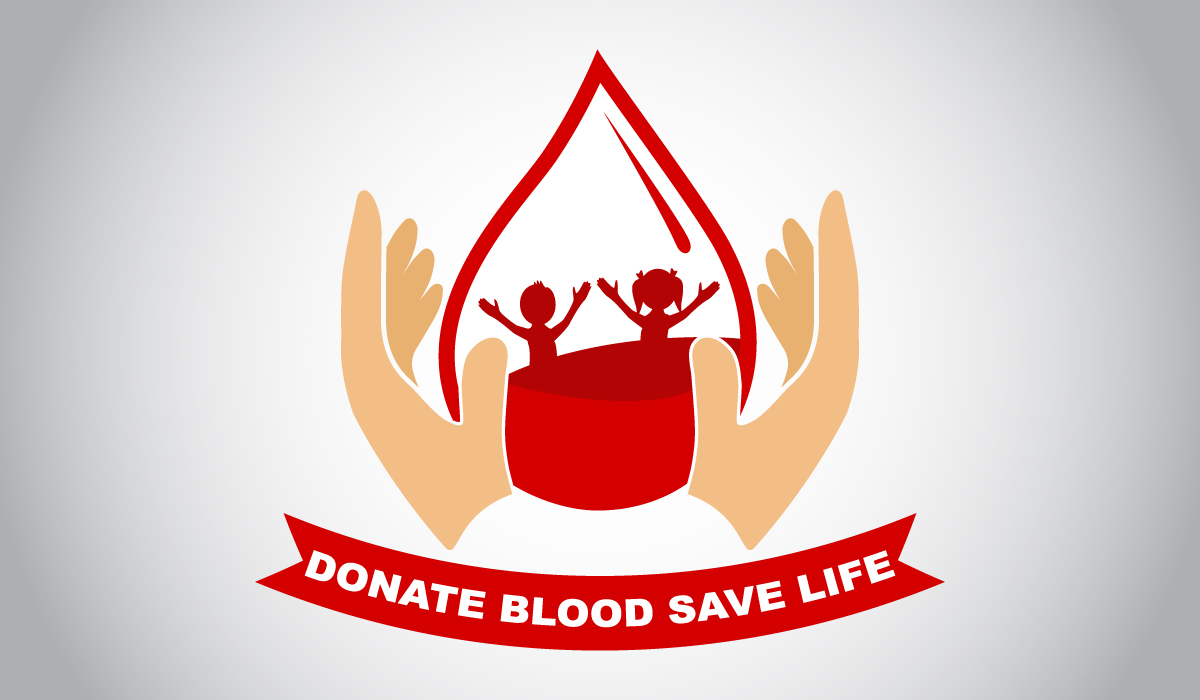 Donate Blood Save Children Life Vector Template