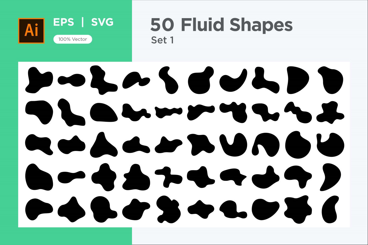 Liquid and fluid shape 50 Set V 1 sec 1