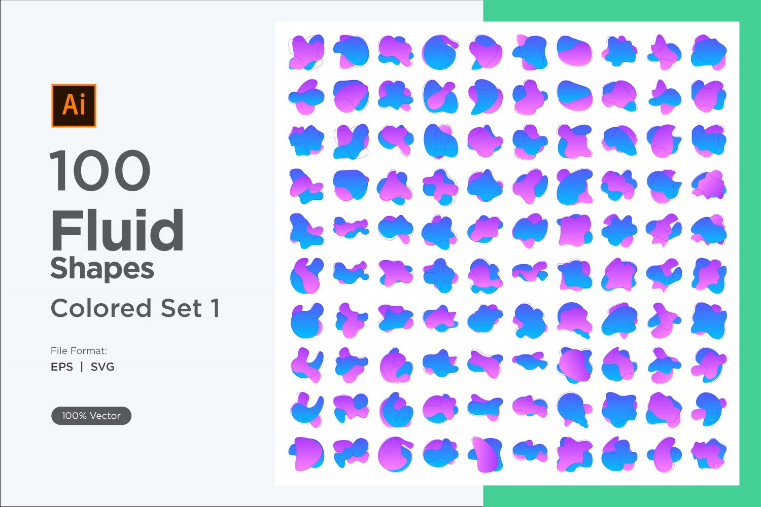 Liquid and fluid shape 100 Set V 1 sec 3