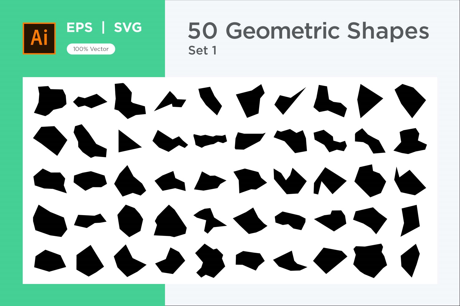 Abstract Geometric Shape 50 set V 1 sec 1