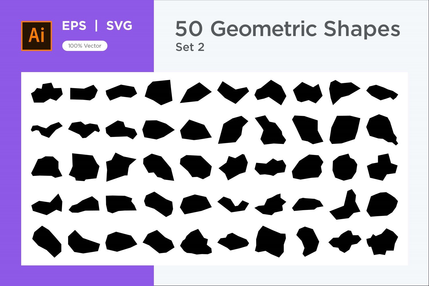 Abstract Geometric Shape 50 set V 1 sec 2