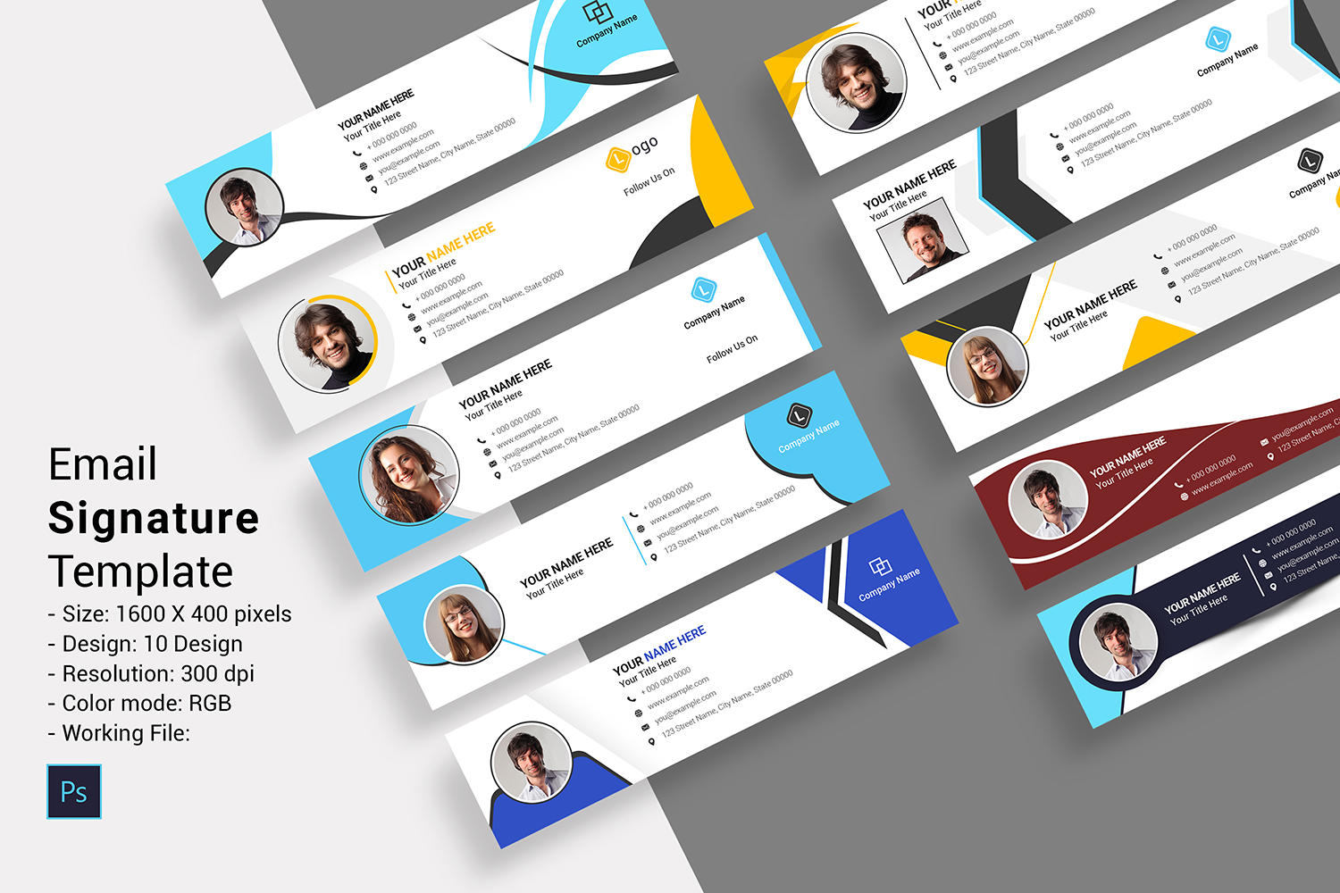 Corp[orate Email Signature Template Bundle