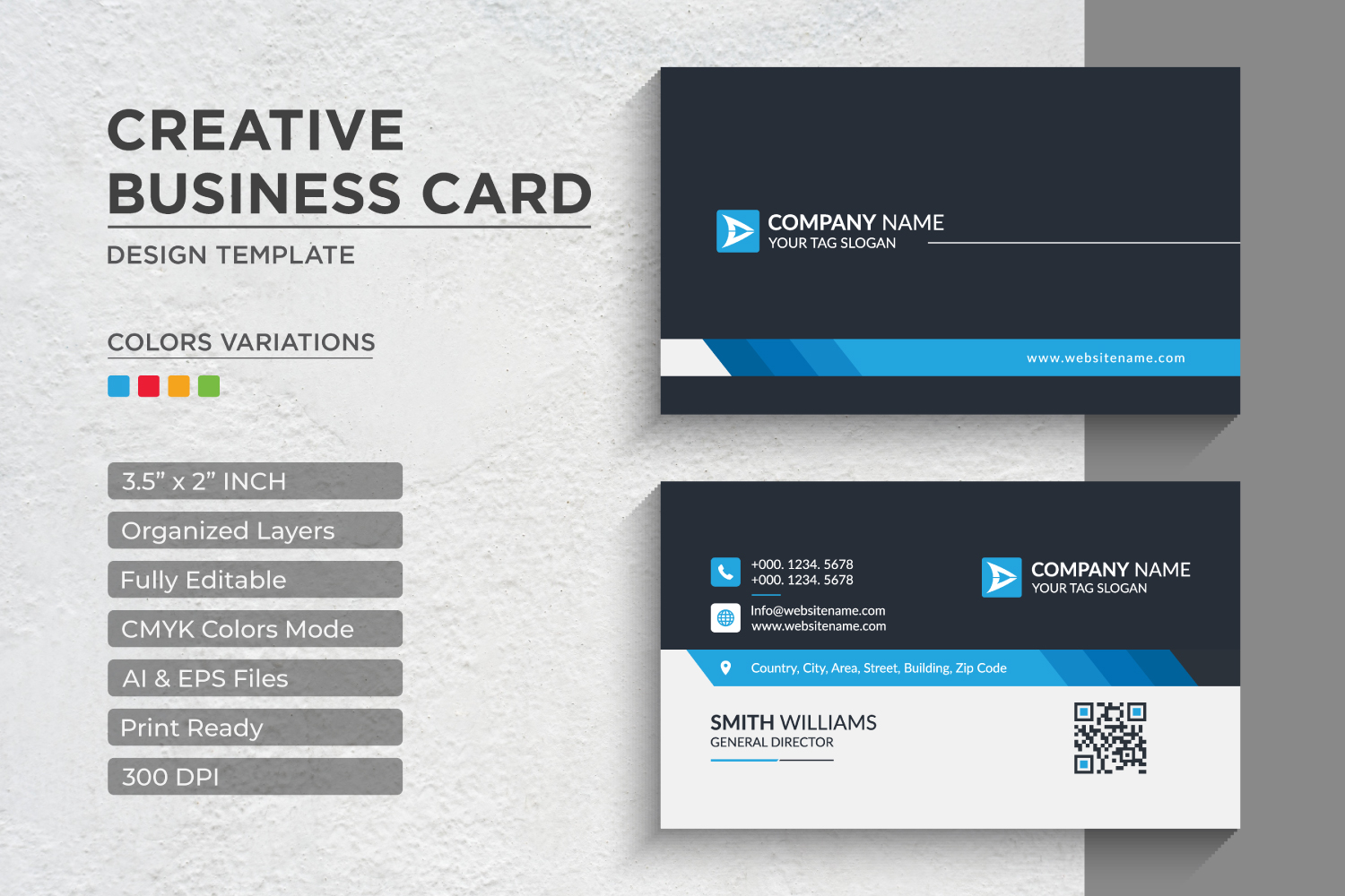 Modern and Creative Business Card Design - Corporate Identity Template V.046