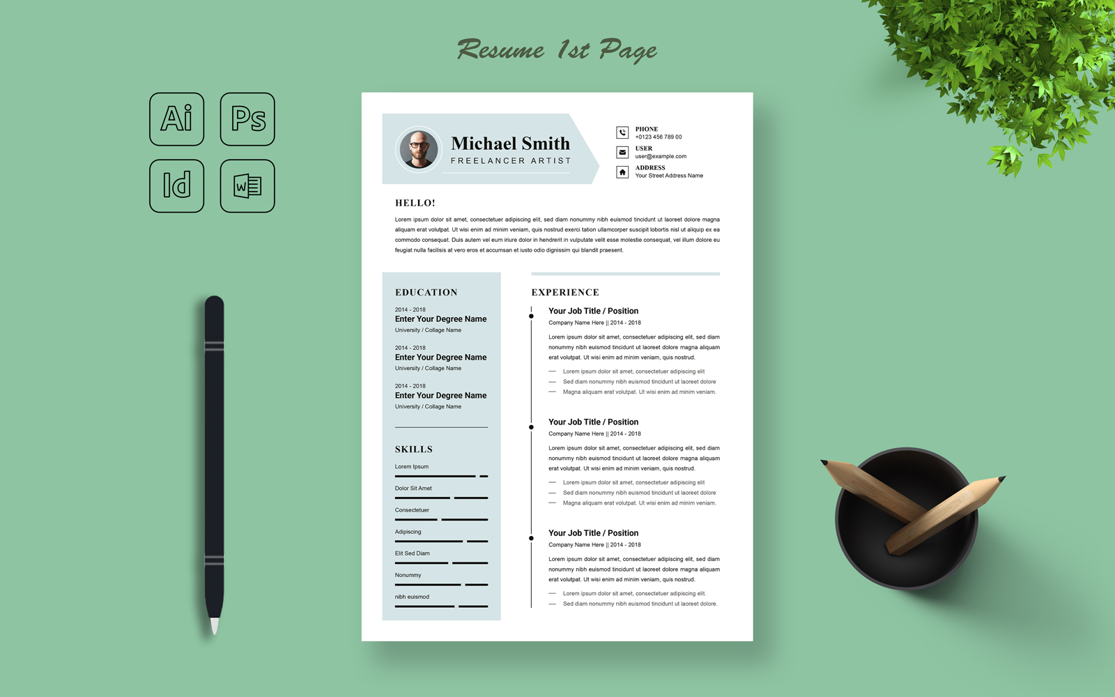 Creative Resume Design Layout
