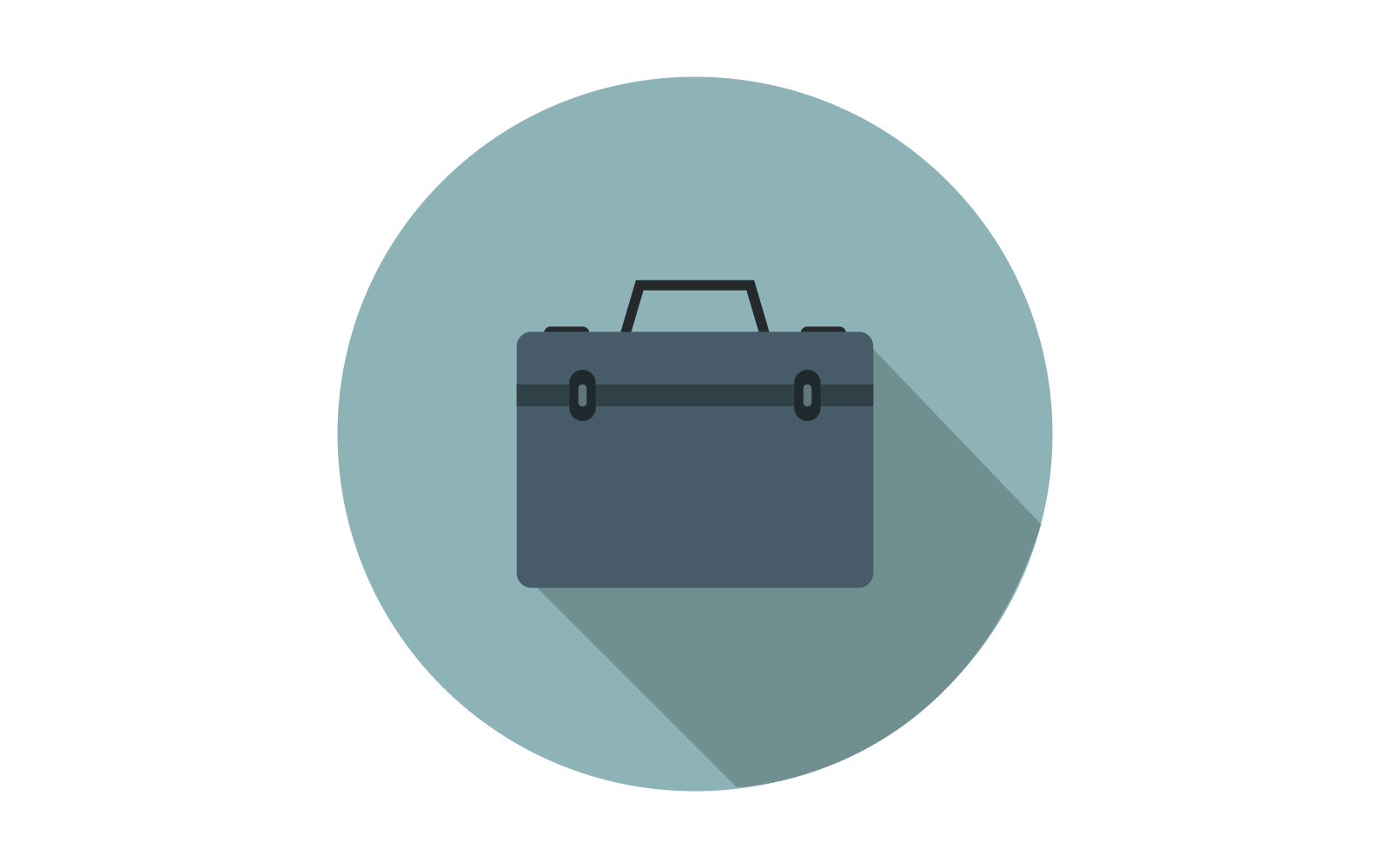 Work suitcase illustrated in vector on a white background