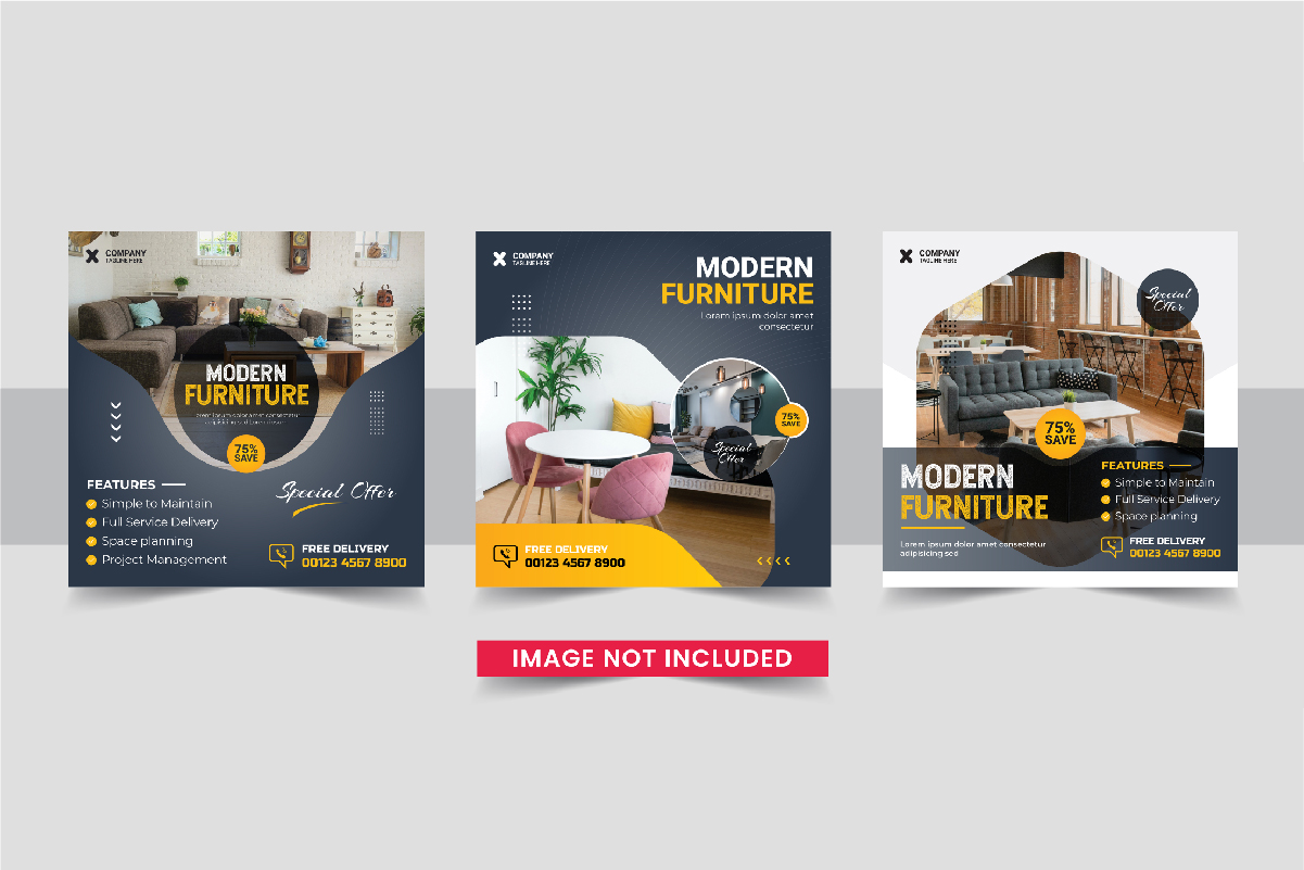 Furniture Sale Collection Social Media Post template design