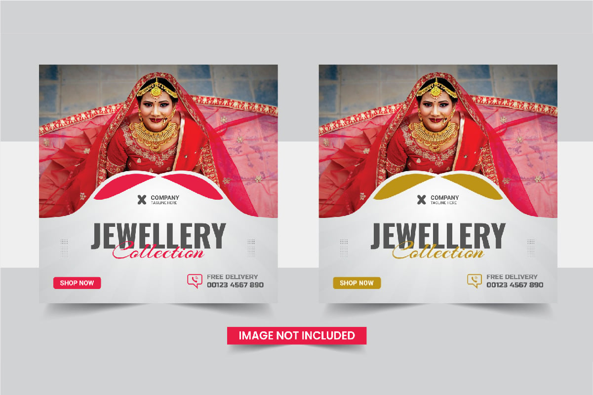 jewellery social media post template