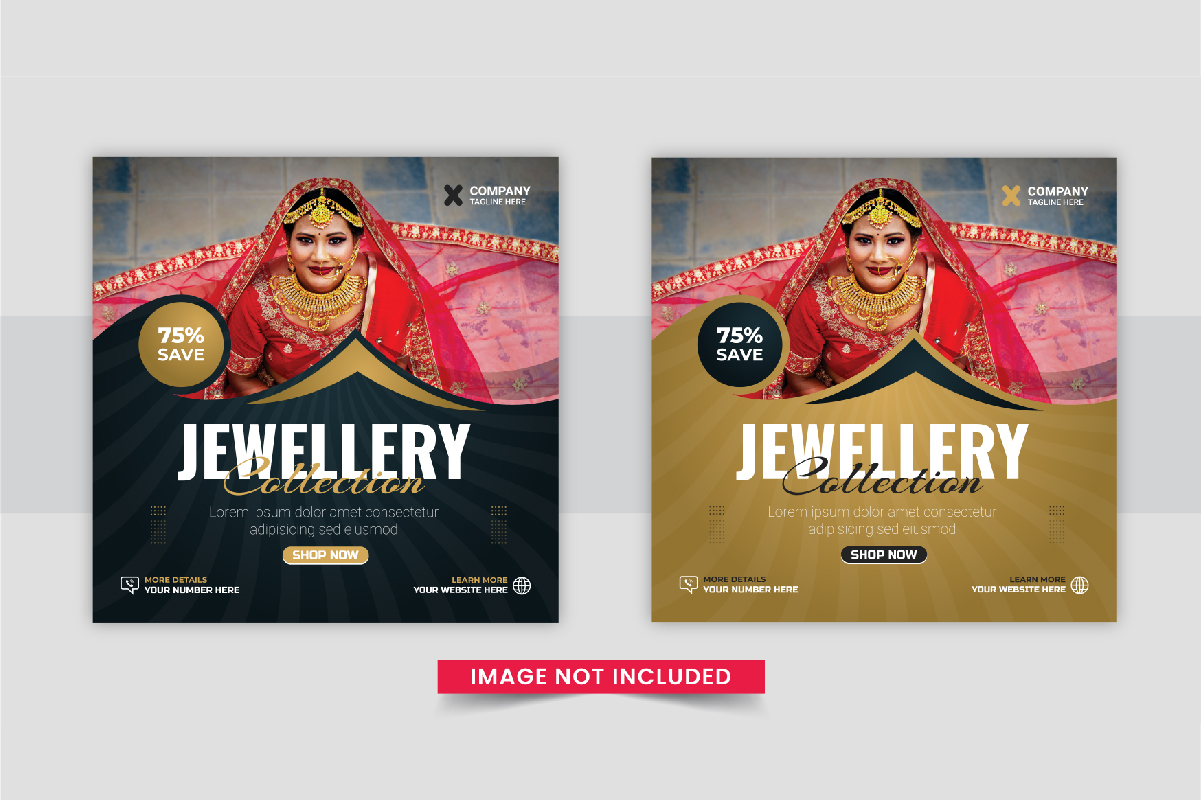 jewellery social media post layout